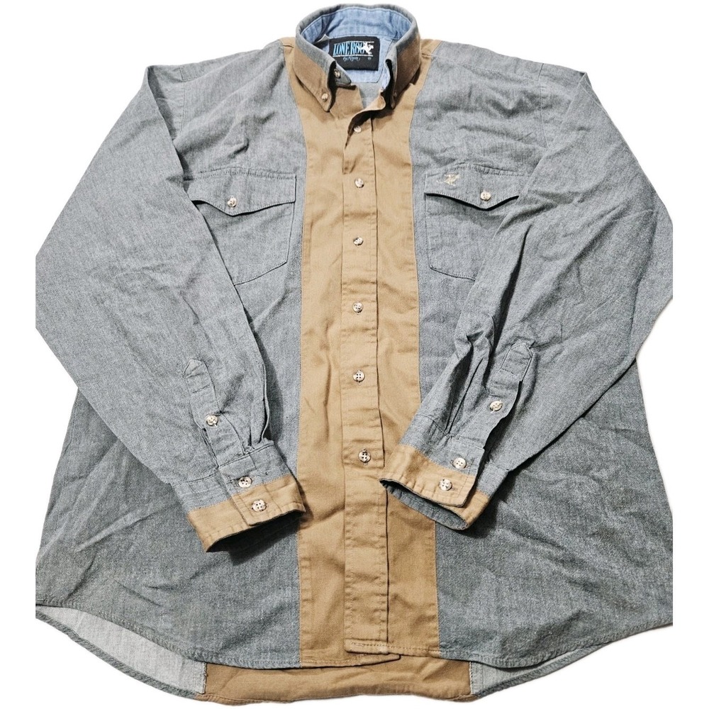 Size Large - Men's Lone Roo Long Sleeved‎ Western Shirt
